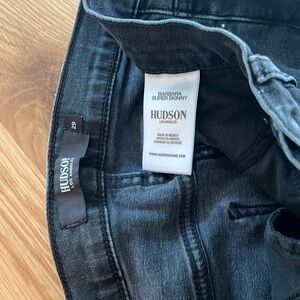 Black denim skinny “Barbara” Hudson jeans. 29 waist.